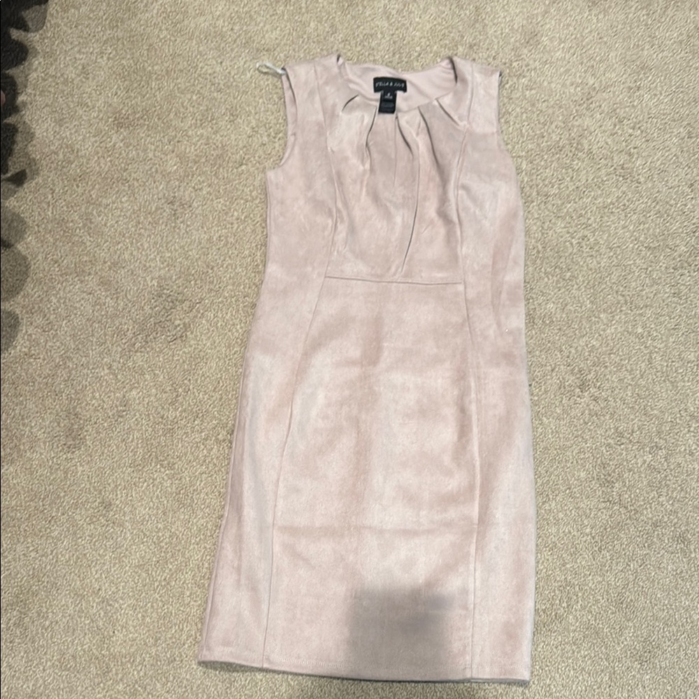 Calvin Klein Pink Sleeveless Sheath Midi Dress